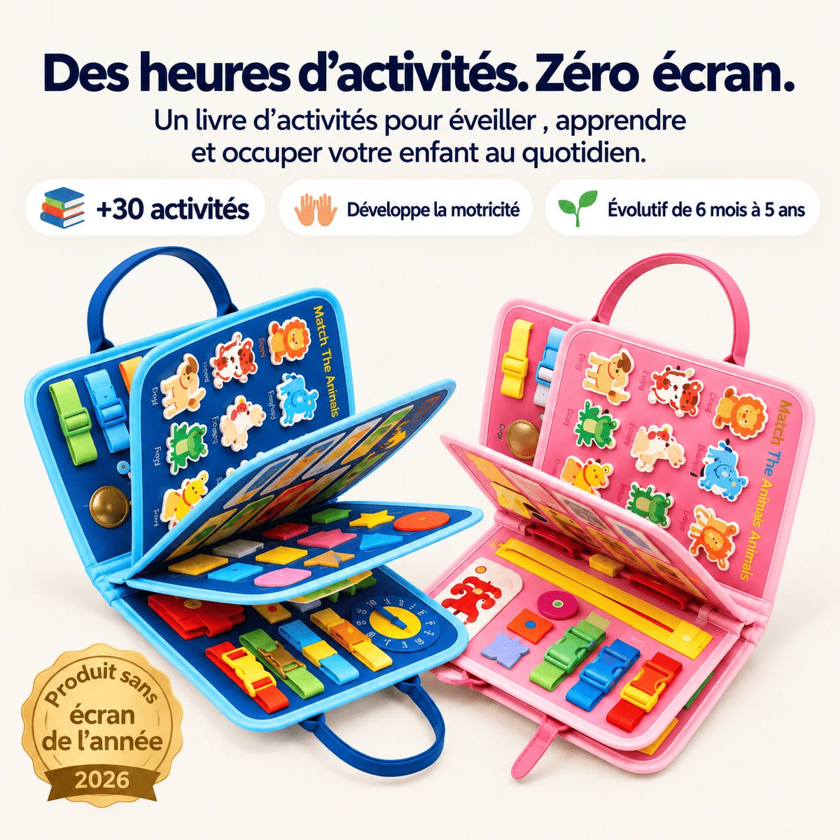 Busy board Montessori qui fait oublier les ÉCRANS (4 pages)